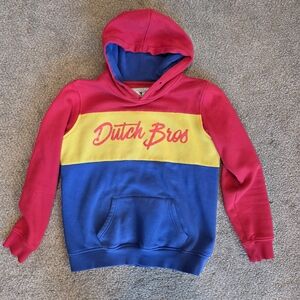 Dutch Bros Kids Hoodie - Vibrant Red, Yellow, Blue
